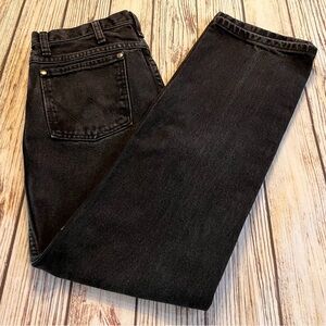 Black Western Wrangler Jeans Mens 32 X 30 Silver Edition Slim Fit Rodeo Cowboy